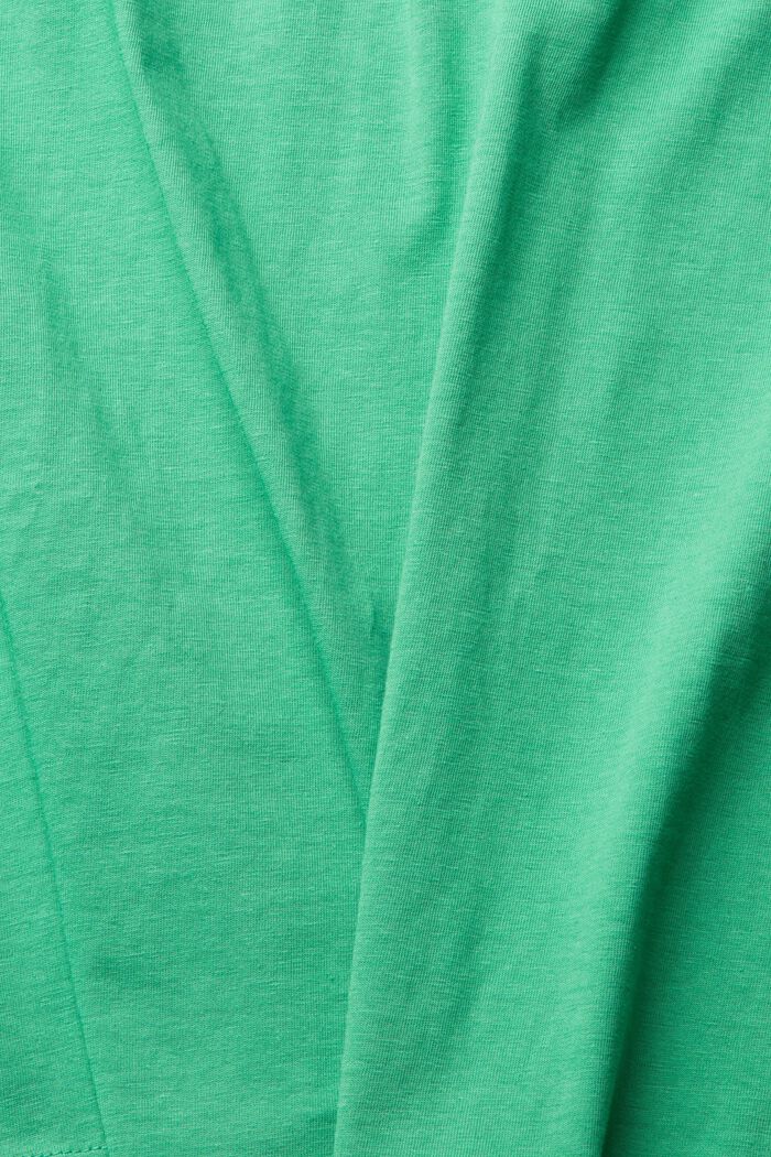 Jersey T-shirt met groot label, GREEN, detail image number 5