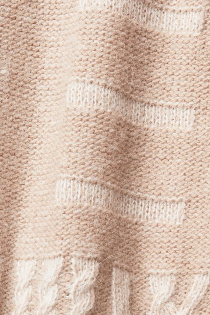 Pull-over long en laine mélangée, LIGHT BEIGE, detail image number 4