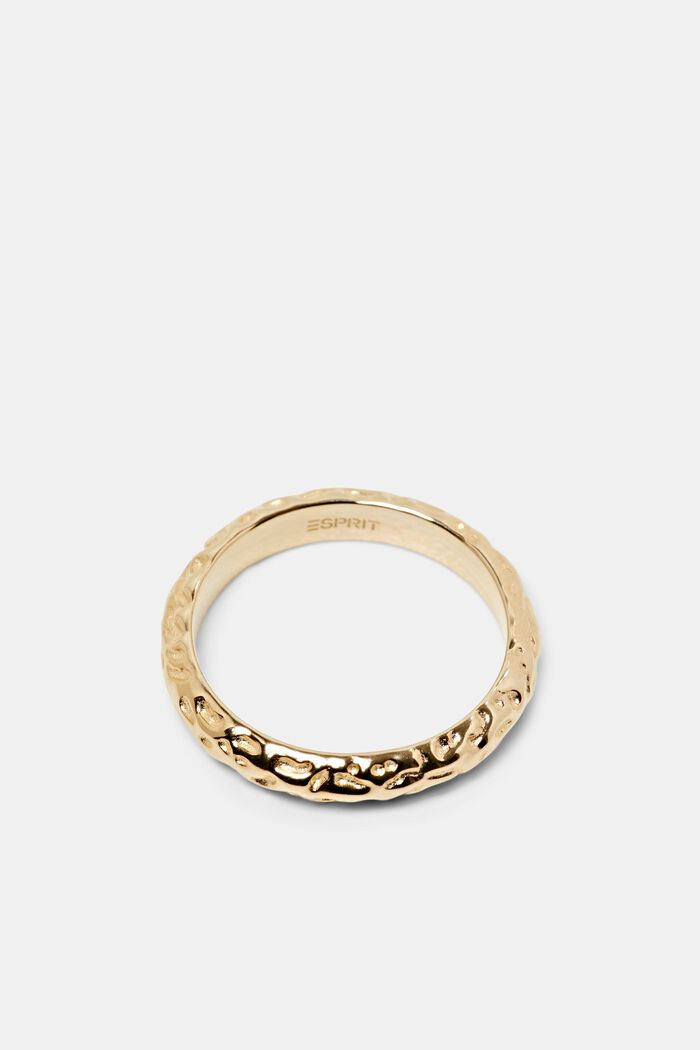 Gestructureerde ring van sterlingzilver, GOLD, detail image number 0