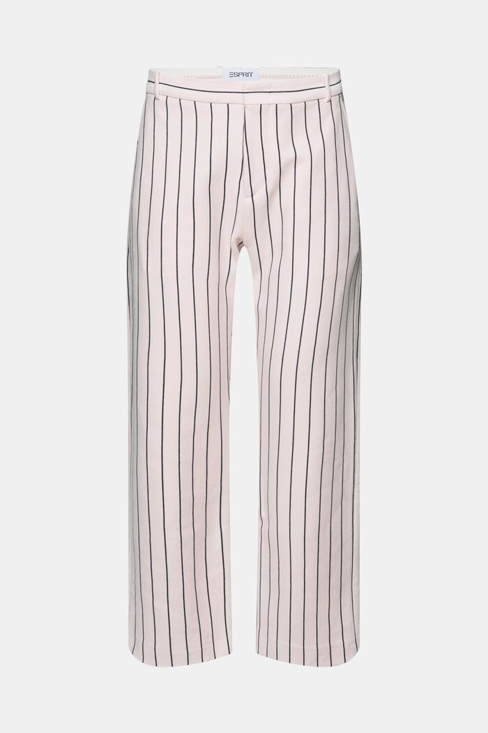 Pantalon van katoen-piqué met krijtstrepen, LIGHT PINK, detail image number 7