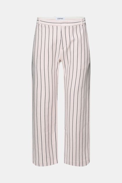Pantalon van katoen-piqué met krijtstrepen