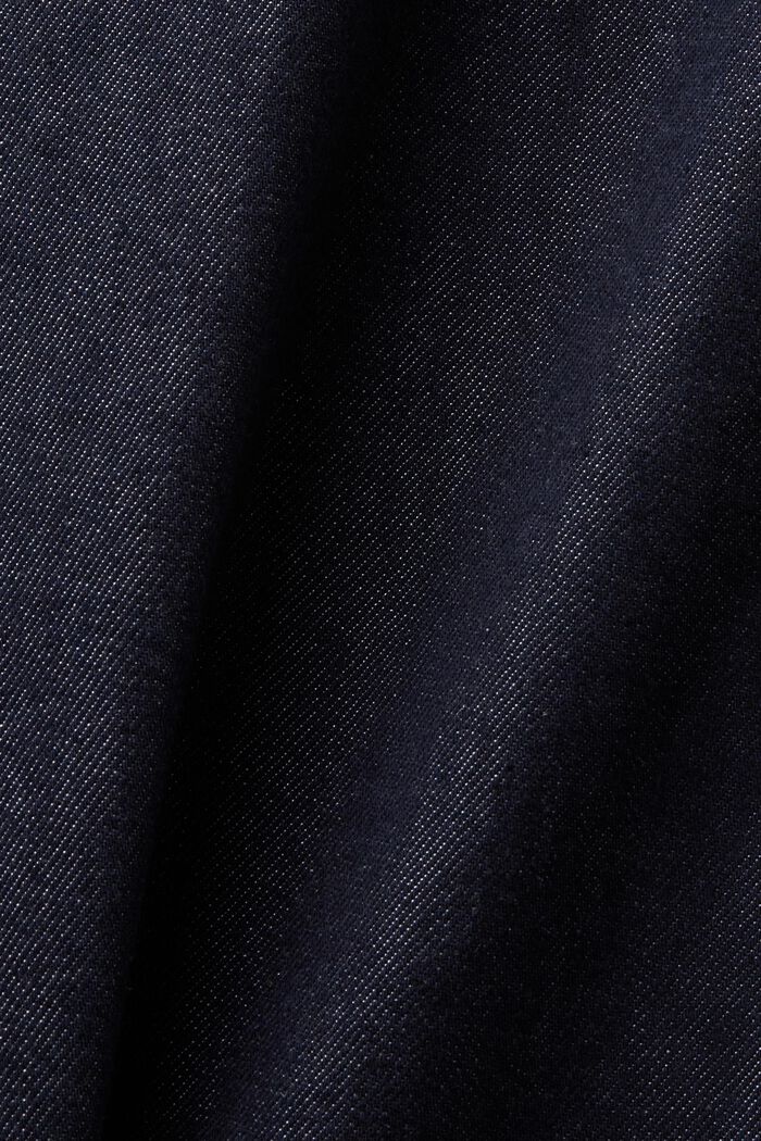 Geplooide high rise chino jeans met wijde pijpen, BLUE RINSE, detail image number 6