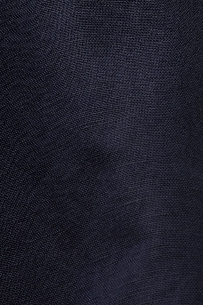 Katoenen culotte met strikceintuur, NAVY, detail image number 6