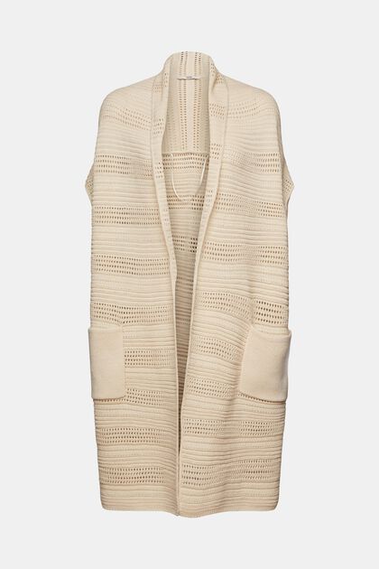 Mouwloos vest in een gehaakt design