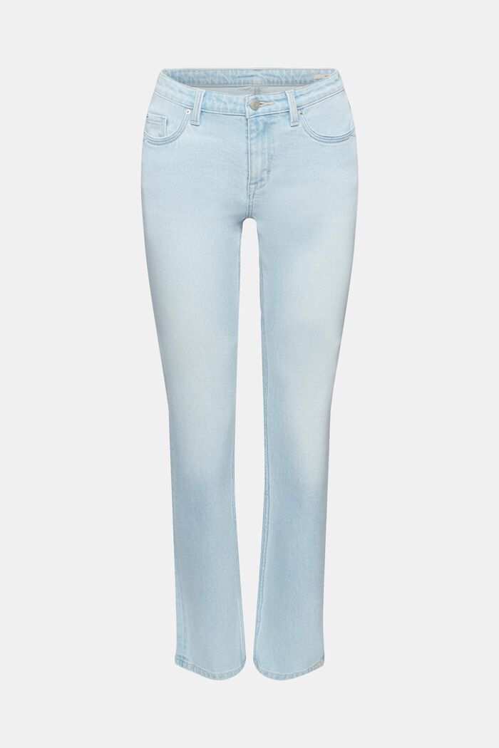 Jeans met rechte pijpen, BLUE BLEACHED, detail image number 6