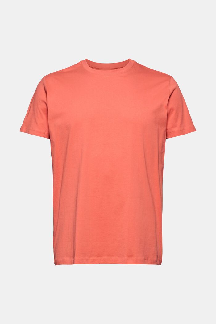 Jersey T-shirt van 100% organic cotton, CORAL RED, detail image number 0
