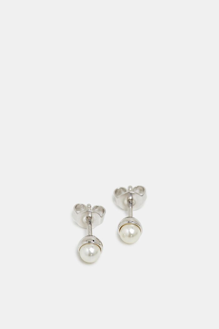 Clous d’oreilles à perle, argent sterling, SILVER, detail image number 1