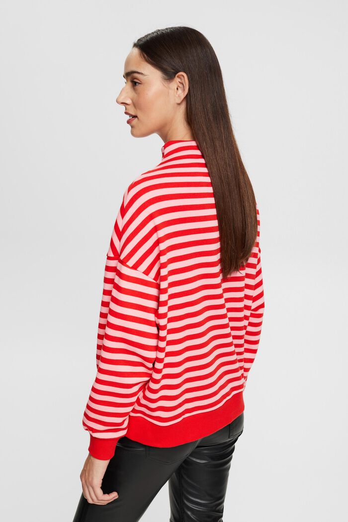 Sweatshirt met streepmotief, RED, detail image number 3