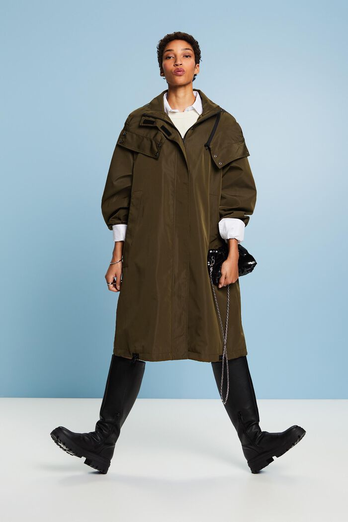 Manteau à capuche amovible, KHAKI GREEN, detail image number 2