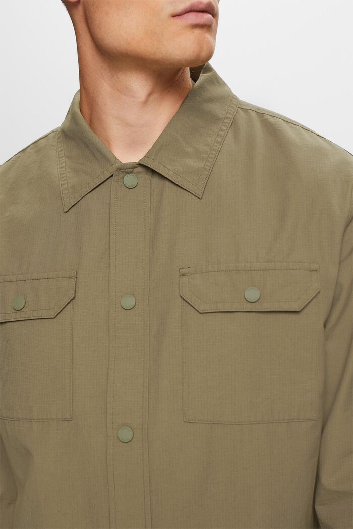 Utility overhemd, katoenmix, KHAKI GREEN, detail image number 3
