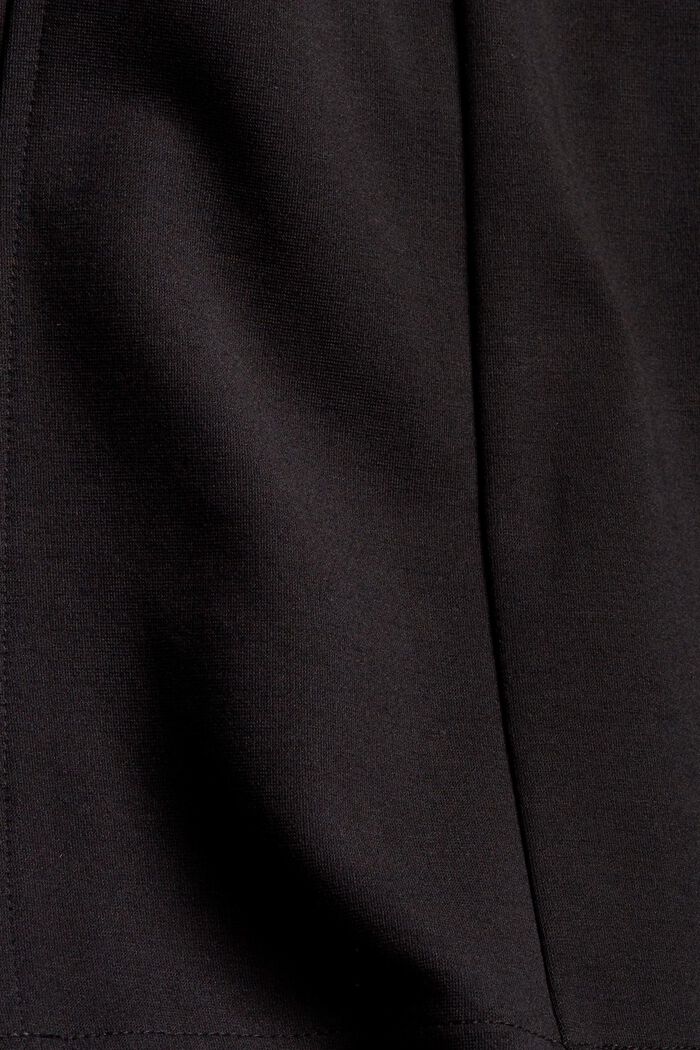 Jersey rok met elastische band en ritsen, BLACK, detail image number 4