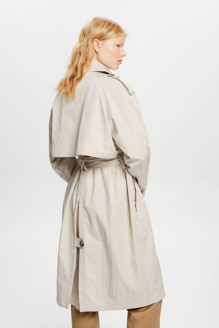Double-breasted trenchcoat met ceintuur, LIGHT TAUPE, detail image number 3