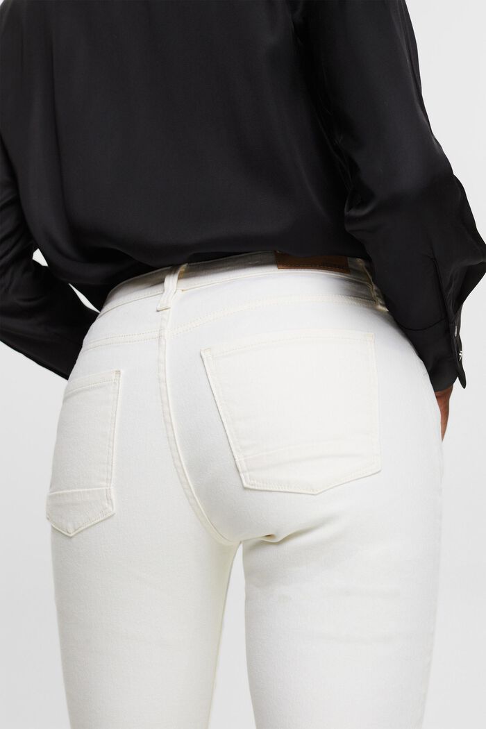 Mid rise jeans met rechte pijpen, OFF WHITE, detail image number 4