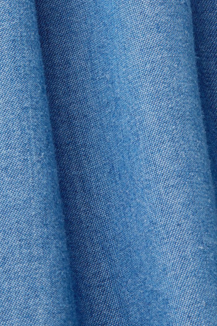 Mouwloze blouse met denim look, TENCEL™, BLUE MEDIUM WASHED, detail image number 5