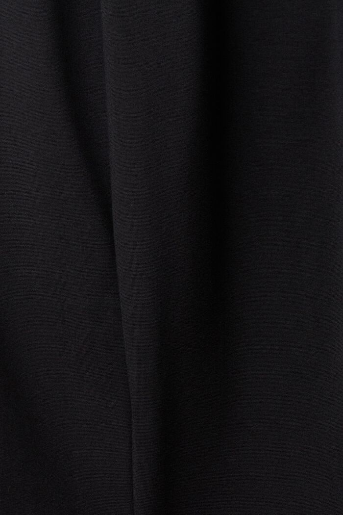 Pantalon en jersey à taille et passementerie en similicuir, BLACK, detail image number 6