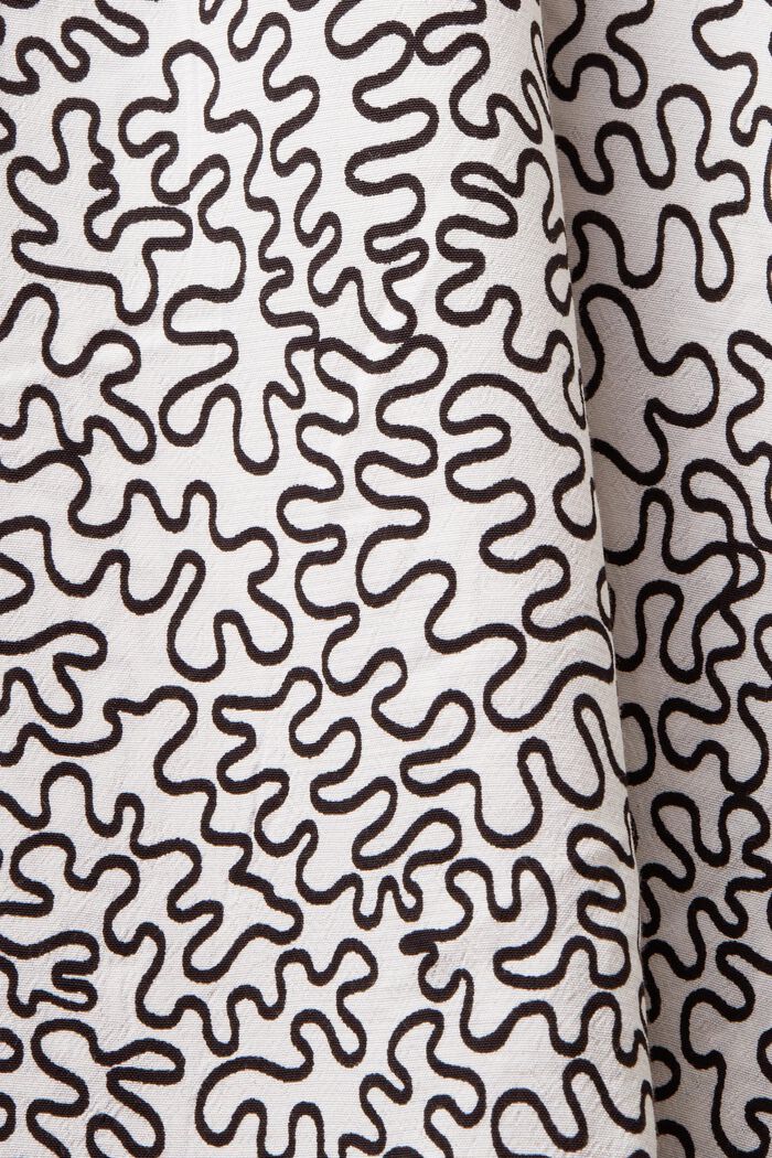 Crêpe blouse met V-hals en print, OFF WHITE, detail image number 5