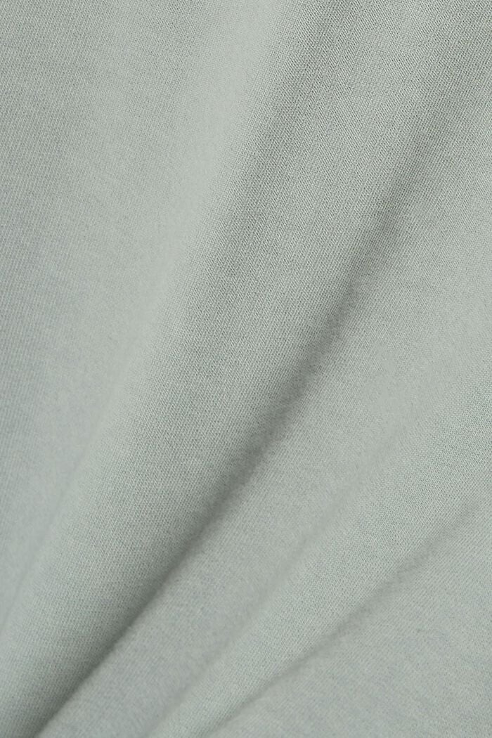 Sweat à capuche à logo brodé, coton biologique, DUSTY GREEN, detail image number 4