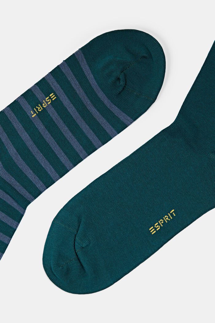 Lot de 2 paires de chaussettes en maille épaisse, PETROL, detail image number 1