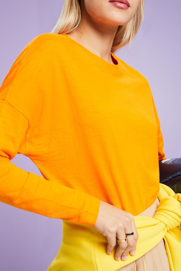 Haut à manches longues basique en jersey, GOLDEN ORANGE, detail image number 3