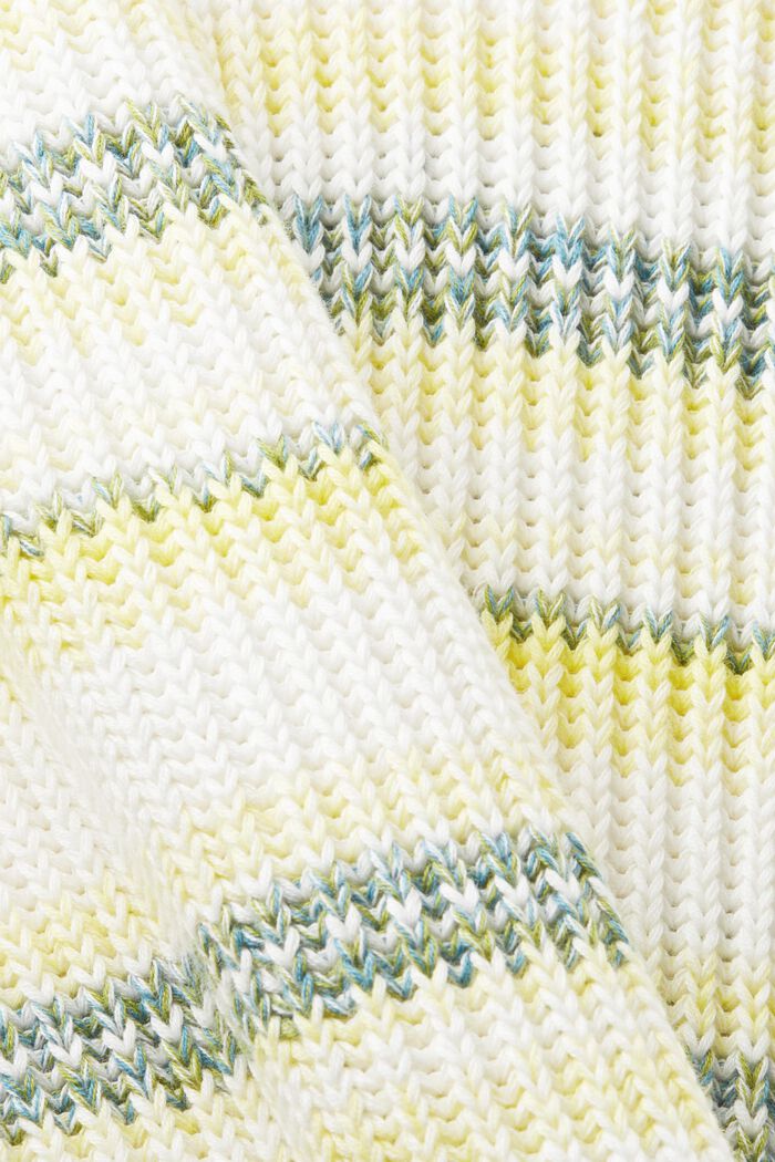 Pull-over rayé à col rond, PASTEL YELLOW, detail image number 5