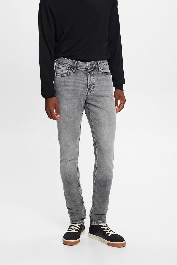 Jean Skinny à taille mi-haute, GREY LIGHT WASHED, detail image number 0
