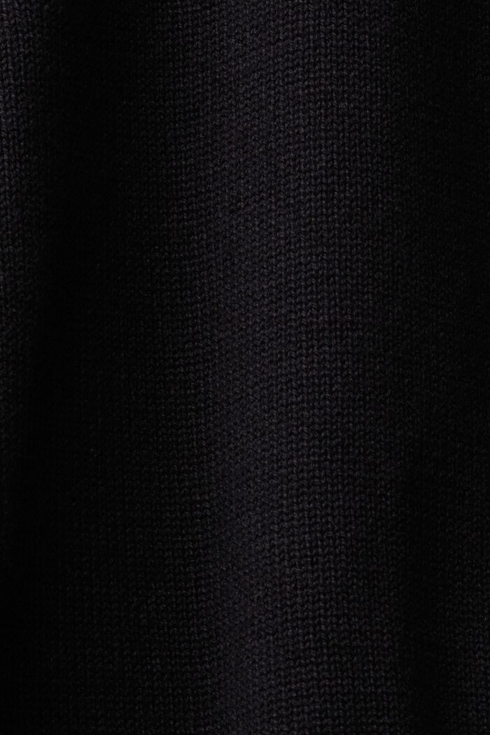 Gebreide trui met V-hals, BLACK, detail image number 5
