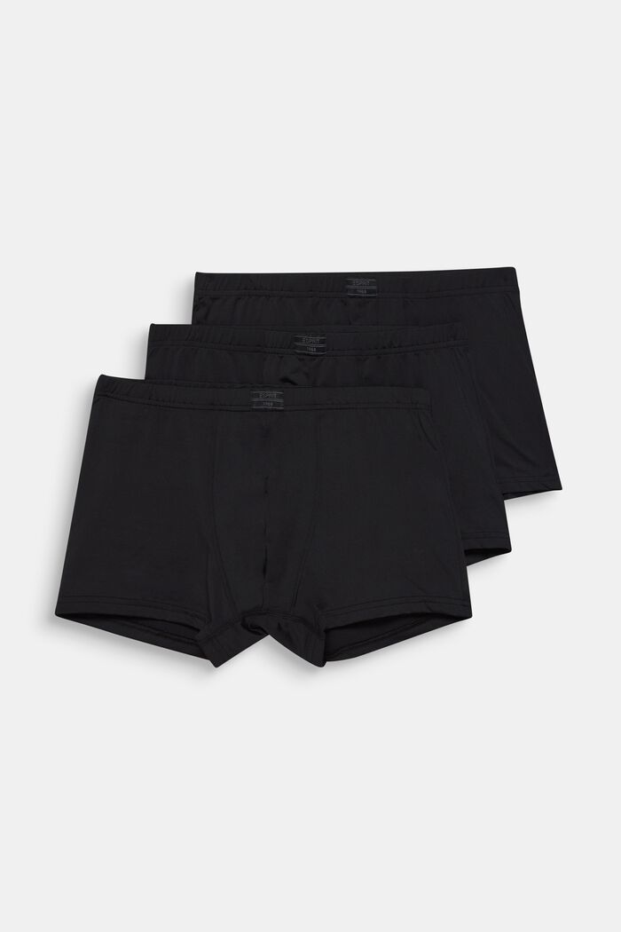Set van 3 hipster-shorts van microvezels, BLACK, detail image number 0