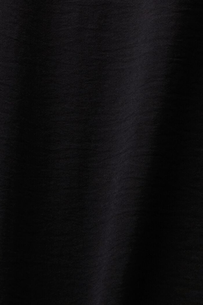 Crêpe blouse met elastische mouwboorden, BLACK, detail image number 5