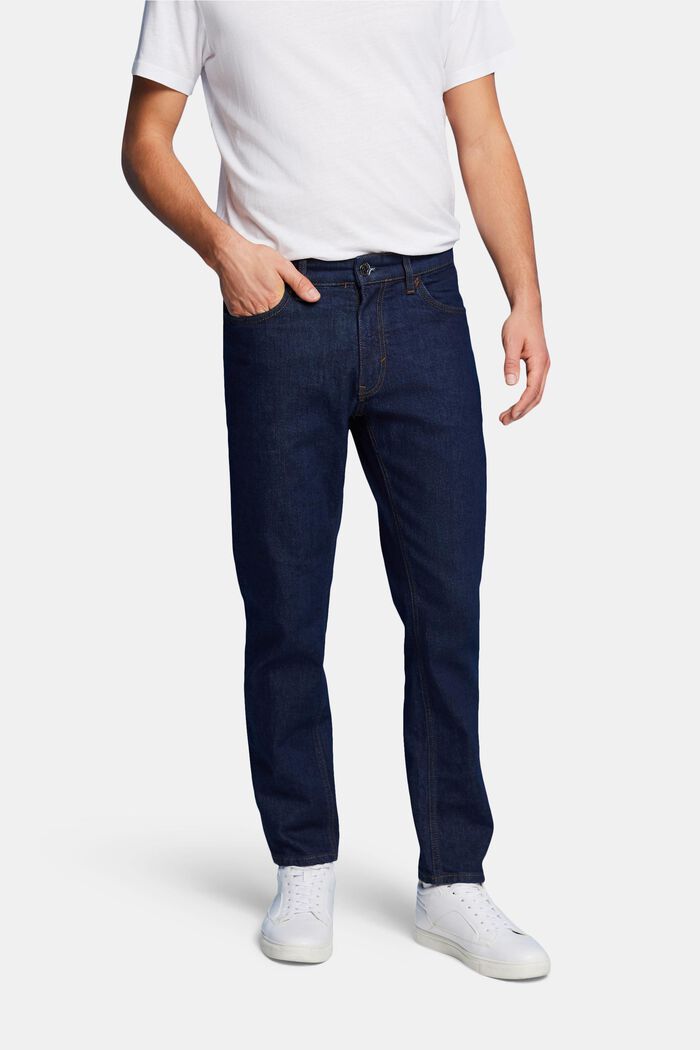 Relaxte jeans met een slim fit, BLUE RINSE, detail image number 0