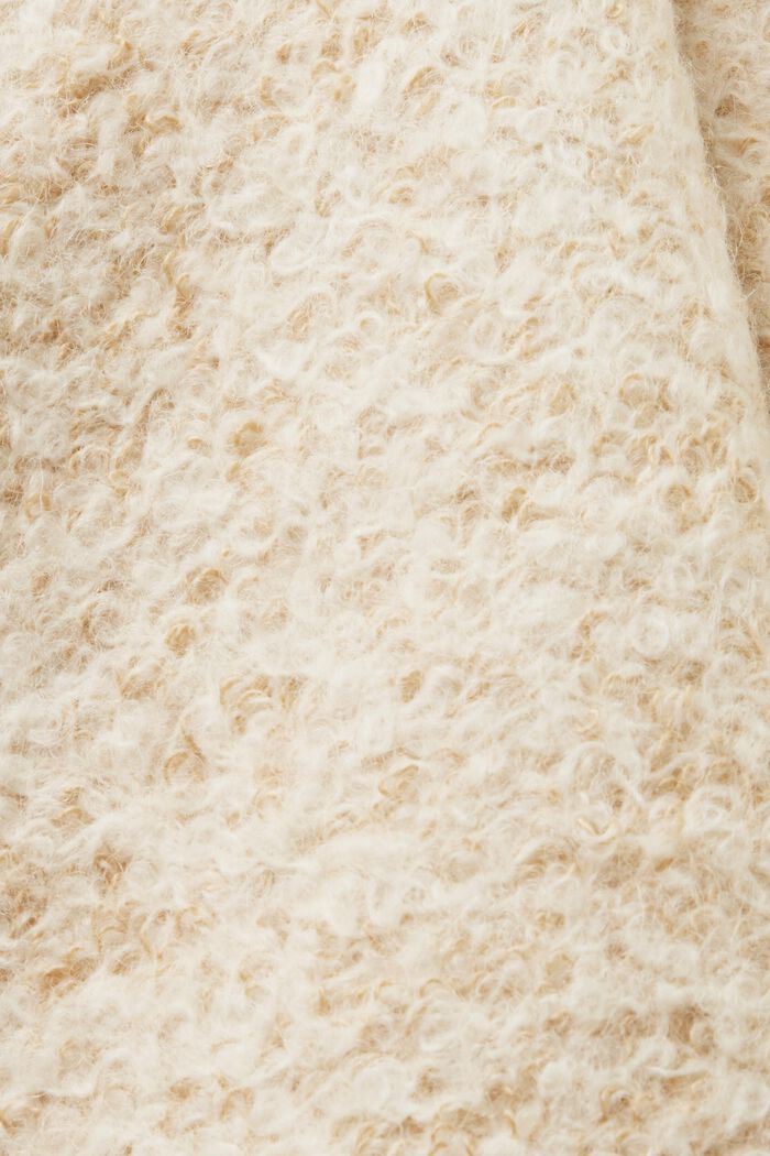 Mantel met capuchon uit een mix van krullende wol, SAND, detail image number 6