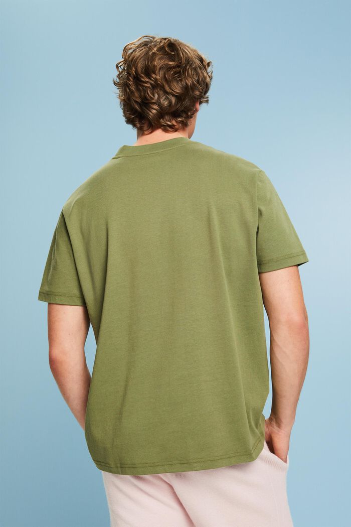 Uniseks T-shirt van katoen-jersey met logo, OLIVE, detail image number 2