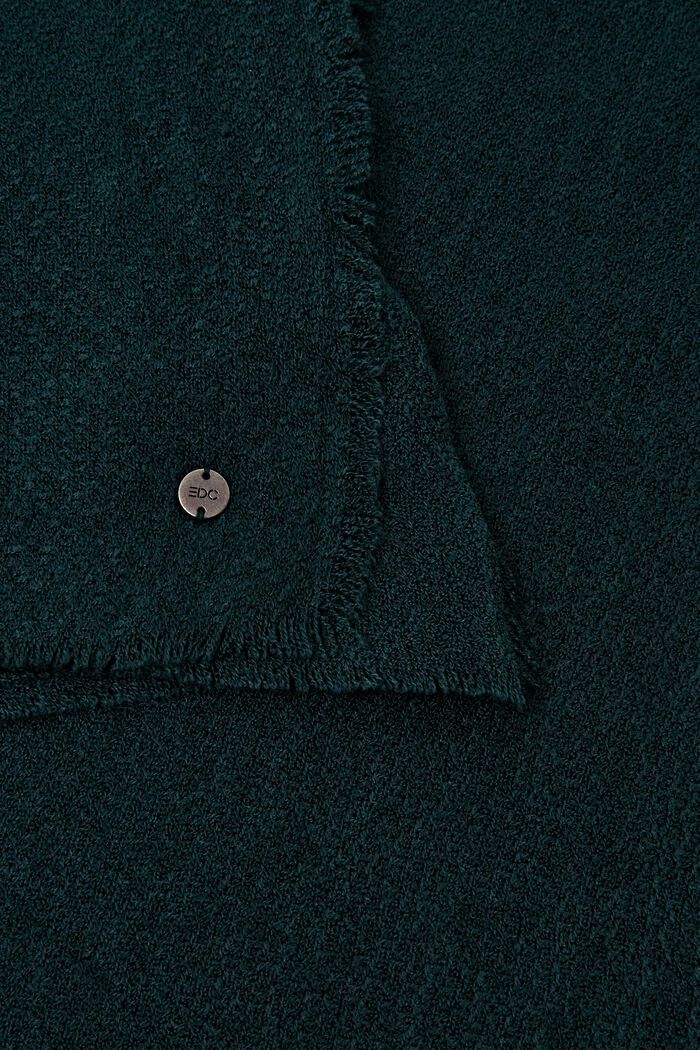 Zacht gestructureerde sjaal, DARK TEAL GREEN, detail image number 1