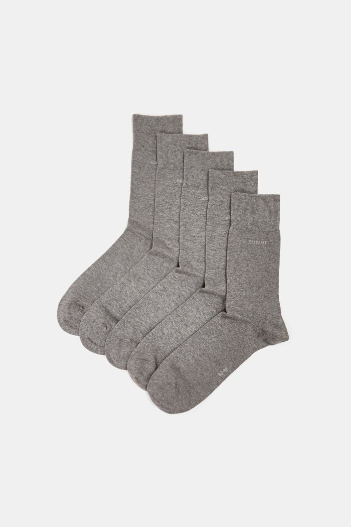 10 paar sokken van een mix met biologisch katoen, LIGHT GREY MELANGE, detail image number 0