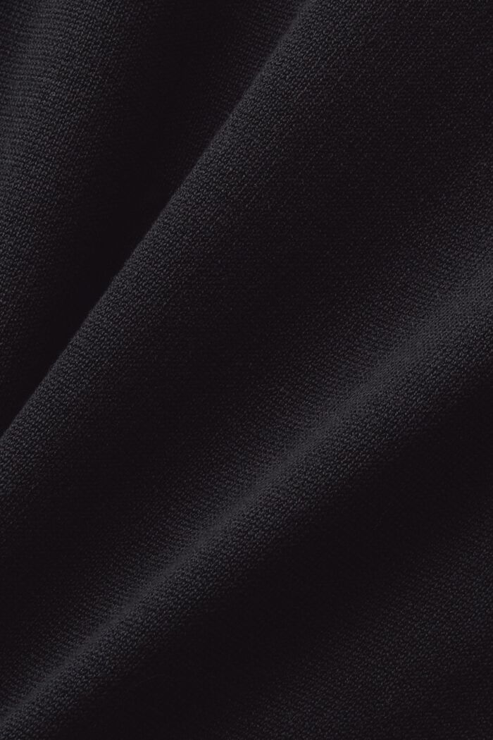 Gebreide midi-jurk met opstaande kraag, BLACK, detail image number 5