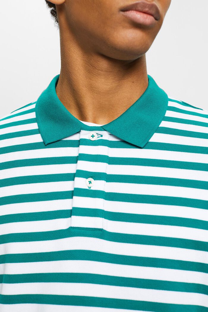 Polo rayé coupe Slim Fit, EMERALD GREEN, detail image number 2