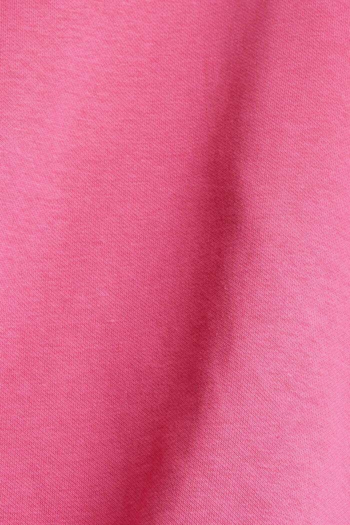 Cropped sweatshirt met biologisch katoen, PINK, detail image number 4