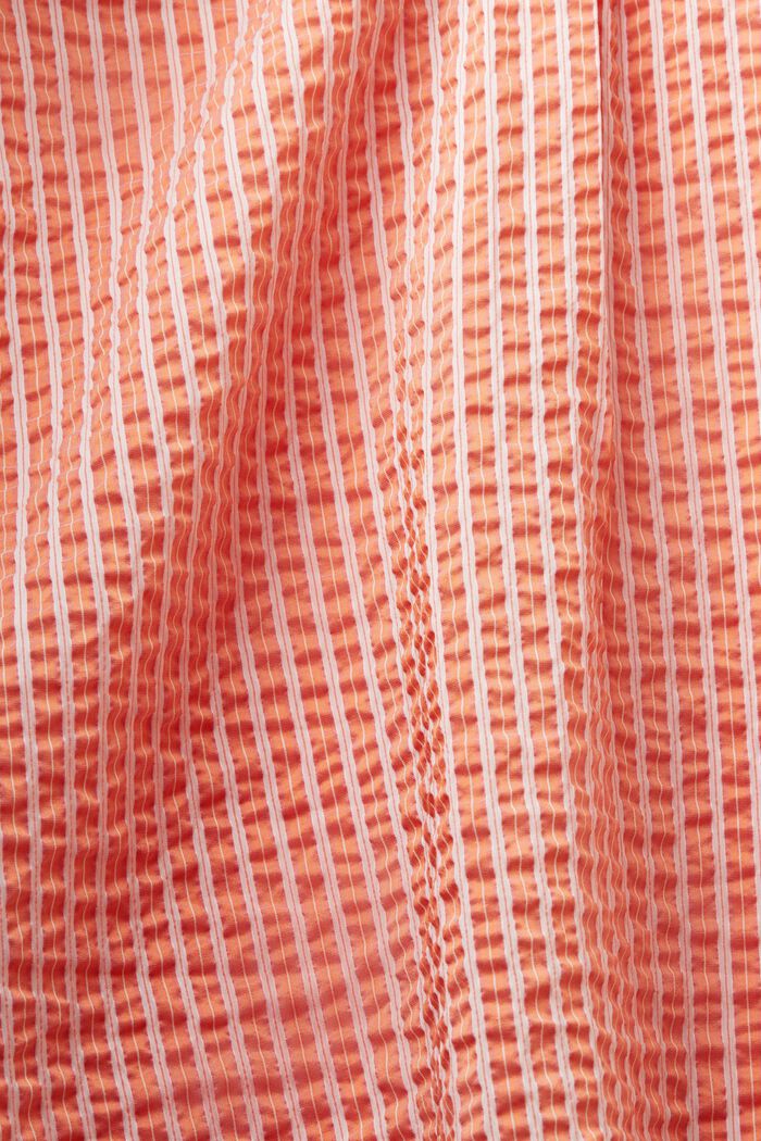 Gestreepte crinkled overhemdblouse, BRIGHT ORANGE, detail image number 6