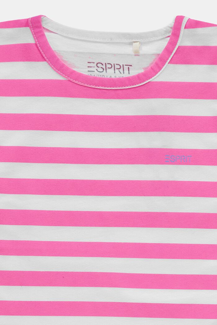 T-shirt met streepmotief, PINK, detail image number 2