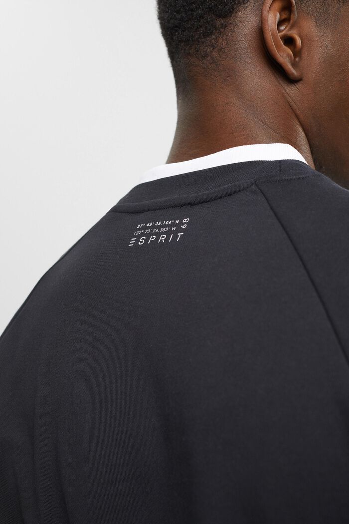 Sweat-shirt en coton de coupe Relaxed Fit, BLACK, detail image number 2