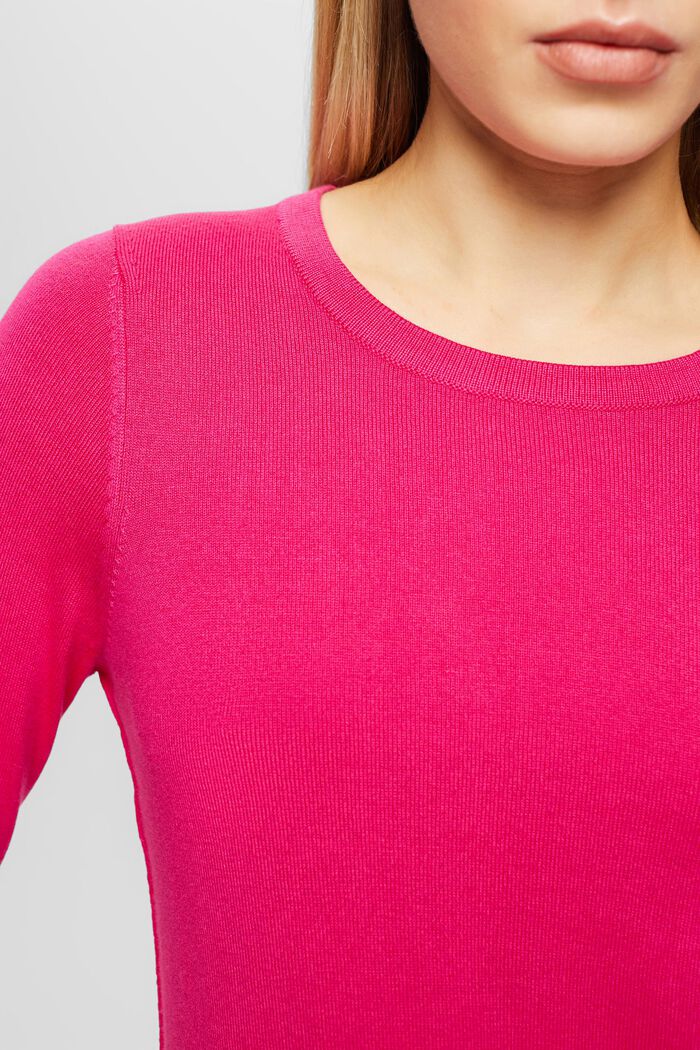 Pull-over en maille, NEW PINK FUCHSIA, detail image number 2