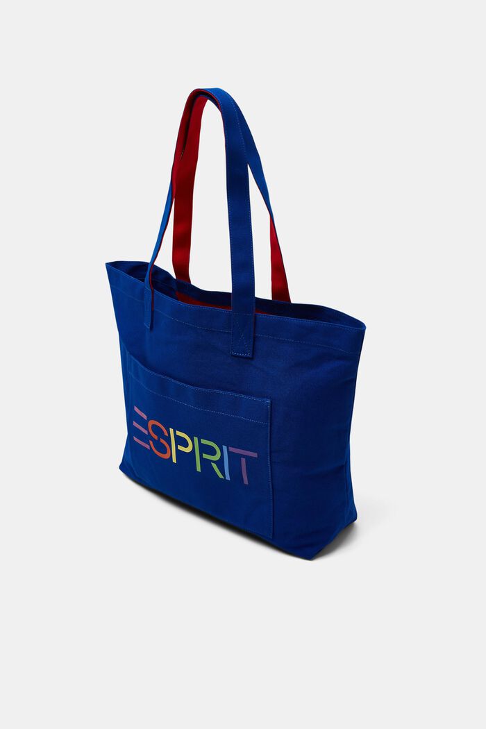 Canvas tote bag met logo, BRIGHT BLUE, detail image number 2