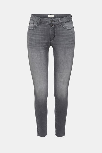 Jean Skinny à taille haute, GREY MEDIUM WASHED, overview