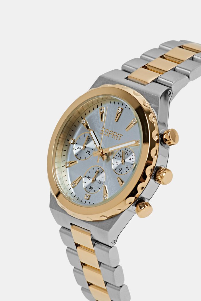 Multifunctioneel horloge met zirkonia, GOLD BICOLOUR, detail image number 1