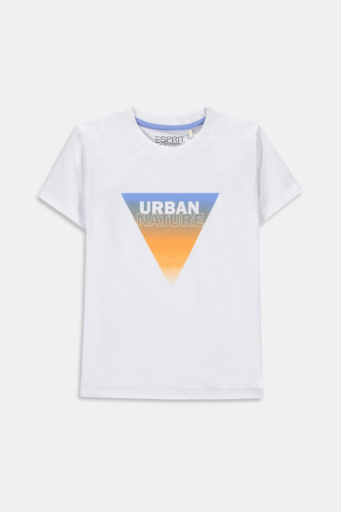 T-shirt à imprimé, 100 % coton, WHITE, overview