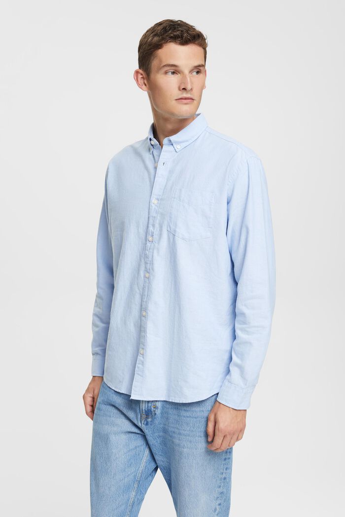 Overhemd met buttondownkraag, LIGHT BLUE, detail image number 0