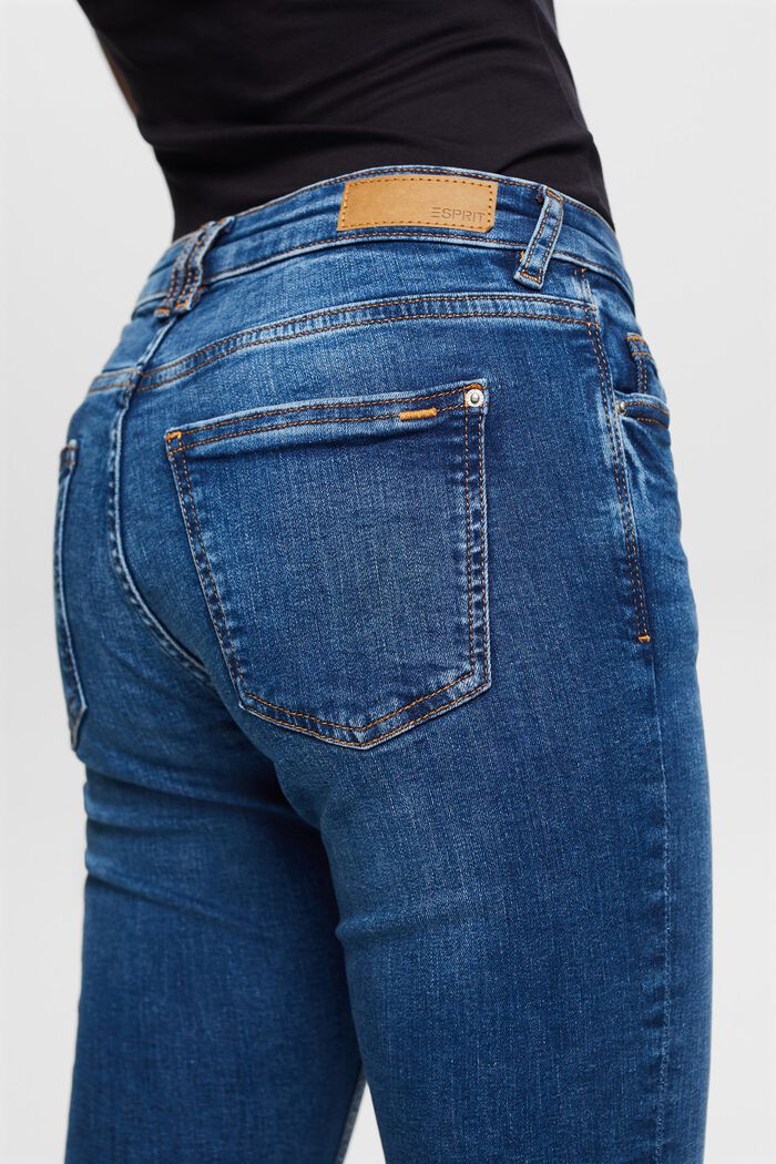 Capri-jeans van organic cotton, BLUE MEDIUM WASHED, detail image number 3