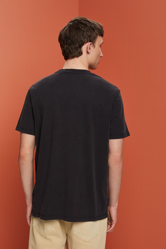 Garment-dyed jersey T-shirt, 100% katoen, BLACK, detail image number 3
