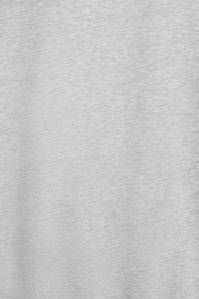 Sweat-shirt unisexe en maille polaire de coton orné d’un logo, LIGHT GREY, detail image number 7