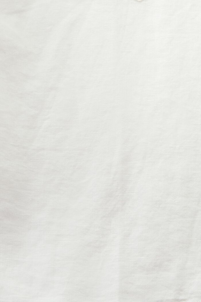 Chemise en coton et lin, OFF WHITE, detail image number 5