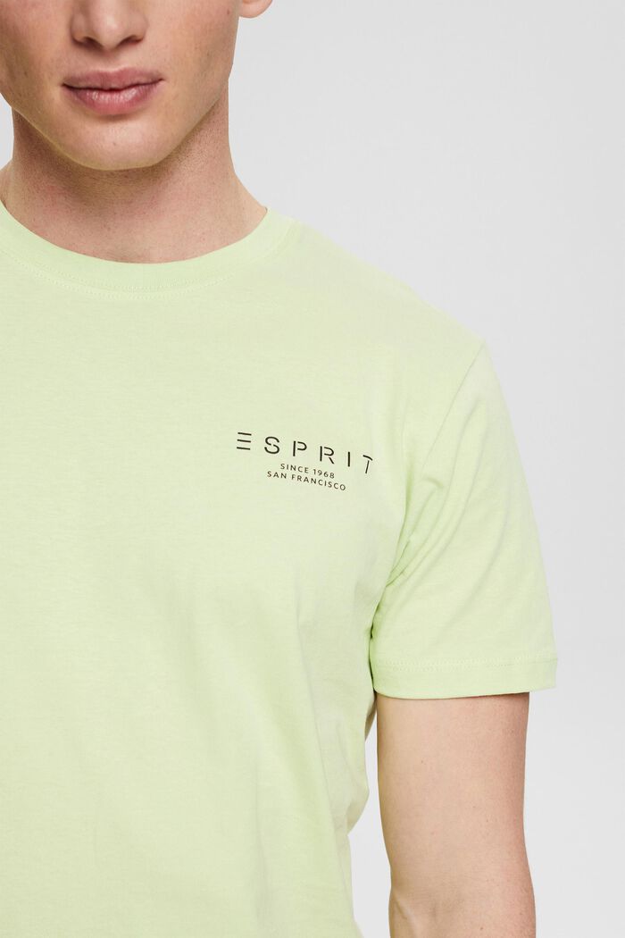 Jersey T-shirt met logoprint, LIGHT GREEN, detail image number 1